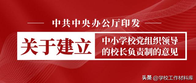 学校党组织领导的校长负责制实施办法（党组织领导的校长负责制试点工作）