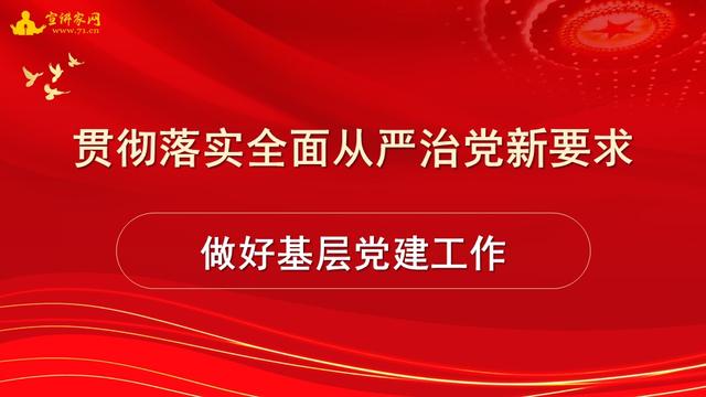 宣講家課件：貫徹落實全面從嚴治黨新要求，做好基層黨建工作（落實全面從嚴治黨要求,建強基層黨組織）