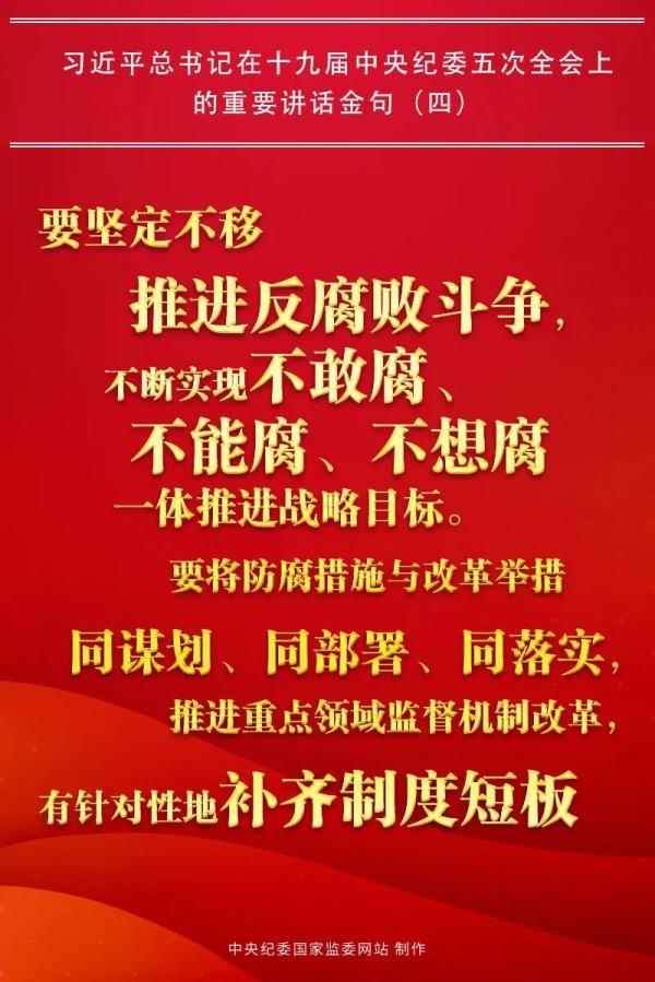 金句（四）：黨風廉政建設永遠在路上，反腐敗斗爭永遠在路上