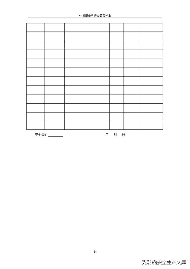 XX集团公司安全管理体系模板完整版（集团公司安全管理架构图）