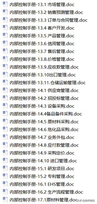 全套内部控制手册模板.doc （直接套用）（内部控制手册、流程资料）