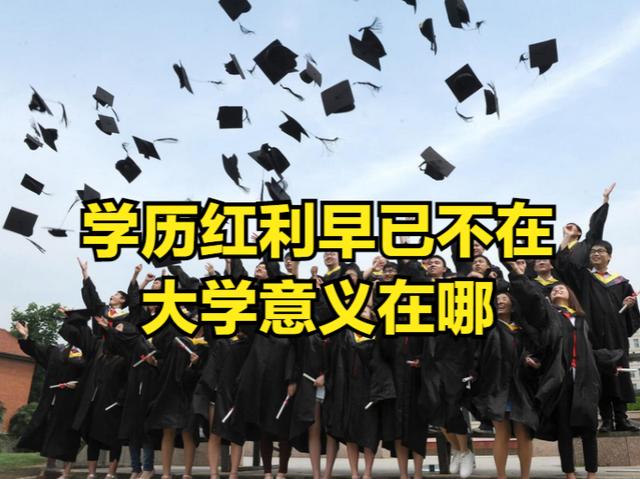 有人妄言：学历红利早已过去，大学也不教实用的东西，意义不大了