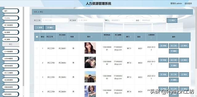 基于Python+Django+MySQL+Vue的人力资源管理系统（python与人力资源管理）